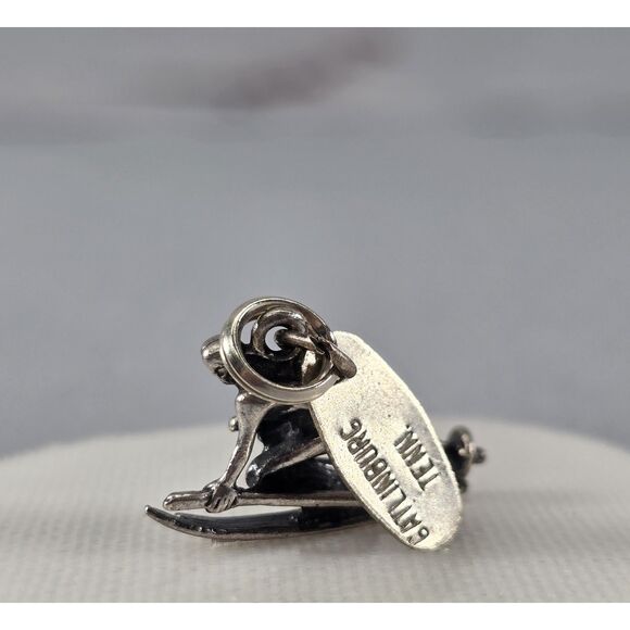 Vintage Charm Bracelet Downhill Skier Charm Gatlinburg Tennessee Maisels Trading - Picture 2 of 4